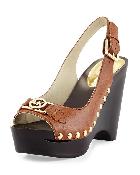 michael kors monogram sandals|michael kors platform sandals.